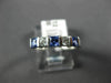ESTATE .71CT DIAMOND & AAA TANZANITE 14KT WHITE GOLD 3D 5 STONE ANNIVERSARY RING