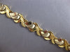 ESTATE WIDE 14KT WHITE & YELLOW GOLD 3D MATTE & SHINY MULTI LEAF FUN BRACELET