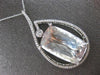 EXTRA LARGE 38.33CT DIAMOND & AAA LIGHT GREEN AMETHYST 14K WHITE GOLD 3D PENDANT