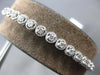 ESTATE 1.15CT DIAMOND 14KT WHITE GOLD ROUND FILIGREE ADJUSTABLE TENNIS BRACELET