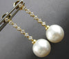 LARGE .42CT DIAMOND & AAA SOUTH SEA PEARL 18KT YELLOW GOLD 7 STONE FUN EARRINGS