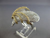 ESTATE EXTRA LARGE 2.52CT DIAMOND 14KT 2 TONE GOLD HEART SHAPE LOVE RING #28101