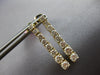 ESTATE LARGE 1.5CT DIAMOND 14KT YELLOW GOLD ROUND JOURNEY FLEXIBLE BAR HANGING EARRINGS