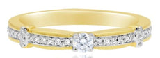 .20CT DIAMOND 14K YELLOW GOLD ROUND SOLITAIRE SEMI ETERNITY FRIENDSHIP LOVE RING