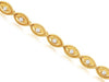 .40CT DIAMOND 14KT YELLOW GOLD 3D ROUND FILIGREE MULTI LEAF FUN TENNIS BRACELET