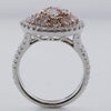 2.54CT WHITE & PINK DIAMOND 18K WHITE & ROSE GOLD MULTI SHAPE CIRCULAR LOVE RING