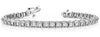 LARGE 6.01CT DIAMOND 14KT WHITE GOLD 3D CLASSIC ROUND SEMI BEZEL TENNIS BRACELET