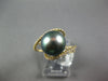 .45CT DIAMOND & AAA TAHITIAN PEARL 18KT YELLOW GOLD CRISS CROSS LOVE KNOT RING