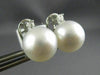 ESTATE LARGE .26CT DIAMOND & AAA SOUTH SEA PEARL 14K WHITE GOLD CLIP ON EARRINGS