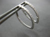 .72CT DIAMOND 18KT WHITE GOLD CLASSIC INSIDE OUT OVAL HOOP FUN HANGING EARRINGS