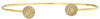 .45CT DIAMOND 14KT YELLOW GOLD 3D CIRCULAR DOME SHAPE FLEXIBLE BANGLE BRACELET