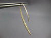 LONG .58CT DIAMOND 14K YELLOW GOLD 3D GRADUATING BAR LEVERBACK HANGING EARRINGS