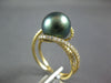 .45CT DIAMOND & AAA TAHITIAN PEARL 18KT YELLOW GOLD CRISS CROSS LOVE KNOT RING