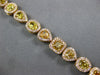 WIDE GIA 9.73CT MULTI COLOR DIAMOND 18KT YELLOW GOLD MULTI SHAPE TENNIS BRACELET