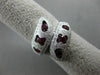ESTATE WIDE 1.39CT DIAMOND & RUBY 14KT WHITE GOLD ETOILE CRISS CROSS SNAKE RING