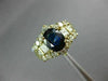 ESTATE WIDE 1.96CT DIAMOND & AAA SAPPHIRE 18KT YELLOW GOLD 3D ENGAGEMENT RING