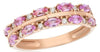 .96CT DIAMOND & AAA PINK SAPPHIRE 14KT ROSE GOLD 3D ROUND & MARQUISE FUN RING