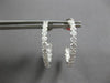 ESTATE 1.62CT DIAMOND 18K WHITE GOLD 3D CLASSIC INSIDE OUT HOOP HANGING EARRINGS