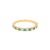 .40CT DIAMOND & AAA EMERALD 18KT YELLOW GOLD 3D SEMI ETERNITY ANNIVERSARY RING