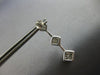 1.0CT DIAMOND 14KT WHITE GOLD CLASSIC PRINCESS INVISIBLE SQUARE HANGING EARRINGS