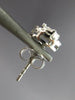 ESTATE .55CT DIAMOND 14K WHITE GOLD ROUND PRINCESS & MARQUISE HALO STUD EARRINGS