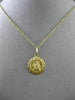 ESTATE 14K YELLOW GOLD HANDCRAFTED POPE RELIGIOUS FLOATING PENDANT & CHAIN 24991