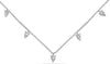 .44CT DIAMOND 14KT WHITE GOLD 3D TRIANGULAR TEAR DROP BY THE YARD LOVE NECKLACE