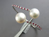 LARGE 1.05CT DIAMOND & AAA RUBY & AAA SOUTH SEA PEARL 18K WHITE GOLD 3D BRACELET