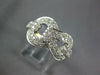 ESTATE WIDE .88CT DIAMOND 14KT 2 TONE GOLD 3D LOVE KNOT FUN RING #27631