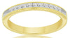 ESTATE .75CT DIAMOND 14KT 2 TONE GOLD PRINCESS CHANNEL WEDDING ANNIVERSARY RING