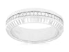 .28CT DIAMOND 14KT WHITE GOLD 3D CHANNEL SHARED PRONG WEDDING ANNIVERSARY RING
