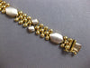 ESTATE 14KT WHITE & YELLOW GOLD 3D CLASSIC MATTE & SHINY HEXAGON FUN BRACELET