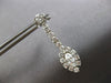 LARGE 2.04CT DIAMOND 14KT WHITE GOLD 3D ROUND & MARQUISE FLORAL EARRINGS #28135