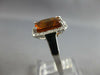 LARGE 7.96CT DIAMOND & AAA CITRINE 14KT WHITE GOLD CUSHION & ROUND HALO FUN RING
