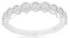 .44CT DIAMOND 14KT WHITE GOLD 3D ROUND FILIGREE SEMI ETERNITY ANNIVERSARY RING