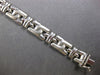ESTATE WIDE 14KT WHITE GOLD 3D CLASSIC MATTE & SHINY SQUARE LOVE KNOT BRACELET