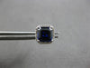 2.49CT DIAMOND & AAA SAPPHIRE 14KT WHITE GOLD EMERALD CUT & ROUND STUD EARRINGS