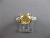 2.75CT WHITE & FANCY YELLOW DIAMOND 18KT 2 TONE GOLD 3D CUSHION ENGAGEMENT RING