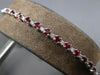 1.05CT DIAMOND AAA RUBY 14KT WHITE GOLD SEMI ETERNITY ADJUSTABLE TENNIS BRACELET