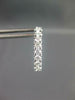 ESTATE .81CT DIAMOND 18KT WHITE GOLD 3D ROUND OVAL SHAPE HUGGIE HANGING EARRINGS