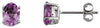 ESTATE 1.80CT AAA PINK AMETHYST 14KT WHITE GOLD 3D OVAL CLASSIC STUD EARRINGS
