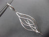 ESTATE LARGE .82CT ROUND DIAMOND 18K WHITE GOLD 3D CLASSIC LEAF HANGING EARRINGS