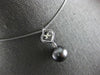 .33CT DIAMOND & AAA TAHITIAN PEARL 18KT WHITE GOLD HEART SHAPE FLOATING PENDANT