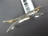 LARGE .49CT DIAMOND 18K WHITE & ROSE GOLD 3D CRISS CROSS DOUBLE FINGER LOVE RING