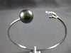 .22CT DIAMOND & TAHITIAN PEARL 18KT WHITE GOLD 3D MULTI LEAF FUN BANGLE BRACELET