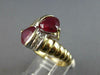 WIDE 3.15CT DIAMOND & AAA RUBY 14KT TWO TONE GOLD CRISS CROSS SNAKE RING #275412