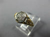 ANTIQUE .40CT OLD MINE DIAMOND 14KT 2 TONE GOLD FLORAL ART DECO ENGAGEMENT RING