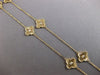 ESTATE .20CT DIAMOND 14KT YELLOW GOLD 3D FLOWER BY THE YARD ETOILE LOVE NECKLACE
