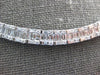 8.43CT DIAMOND 18KT WHITE GOLD 3D ROUND & BAGUETTE SEMI ETERNITY TENNIS NECKLACE