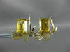 ANTIQUE LARGE 8CT AAA YELLOW TOPAZ 14K YELLOW GOLD FLOWER CLIP ON EARRINGS 26294